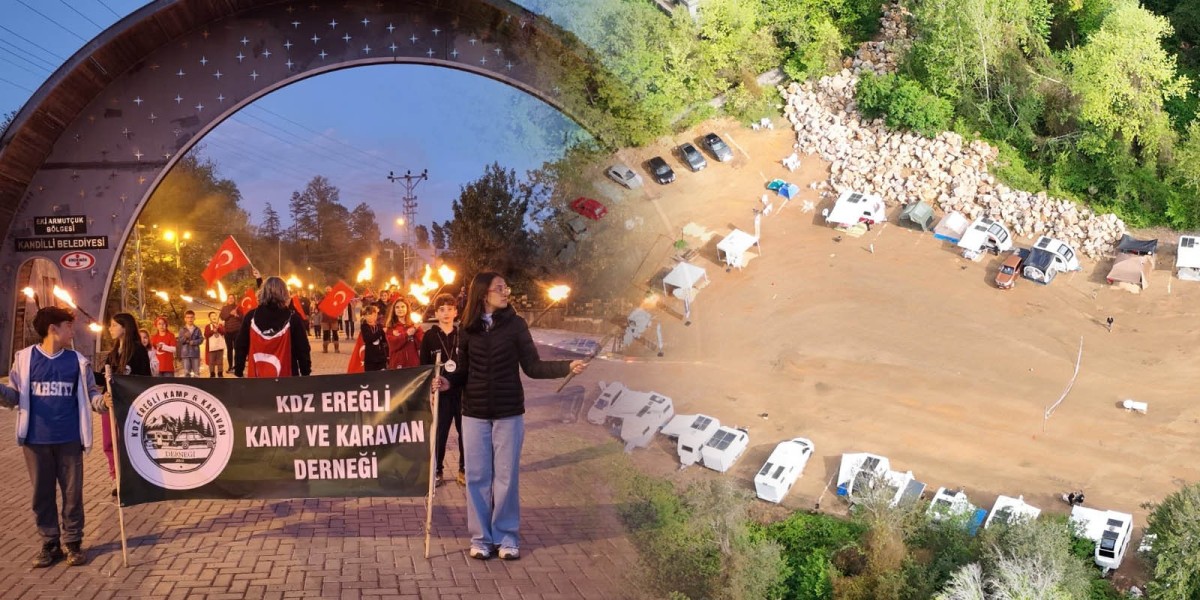 KANDİLLİ'DE 19 MAYIS COŞKUSU KAMP ATEŞİYLE BÜYÜDÜ