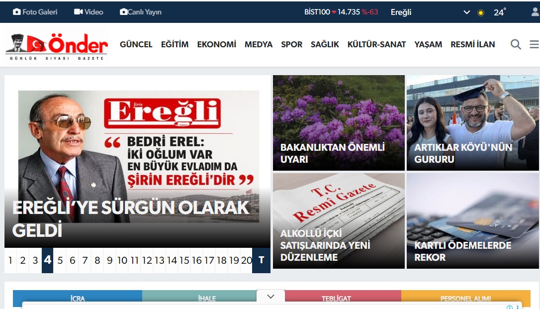 Önder Gazetesi, Bedri Erel’in 25 Yıl önceki röportajını 69. Yılda yeniden yayınlandı