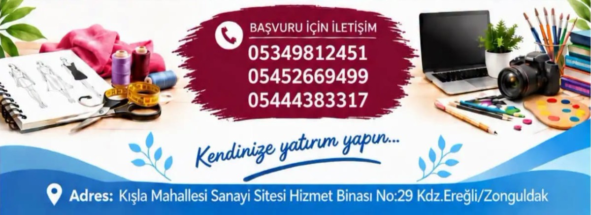 Kdz. Ereğli’de yeni kurslar başlıyor: 15 Farklı alanda eğitim imkânı